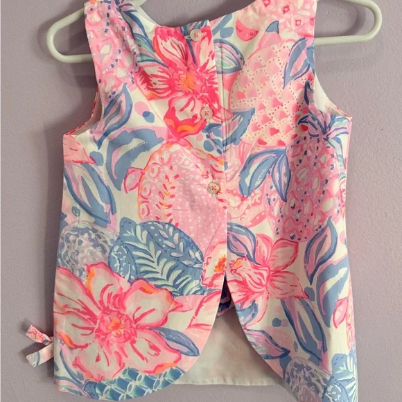 Lilly Pulitzer Girls Floral Shift Dress: Size 18-24 months (NEVER WORN) - Picture 2 of 3